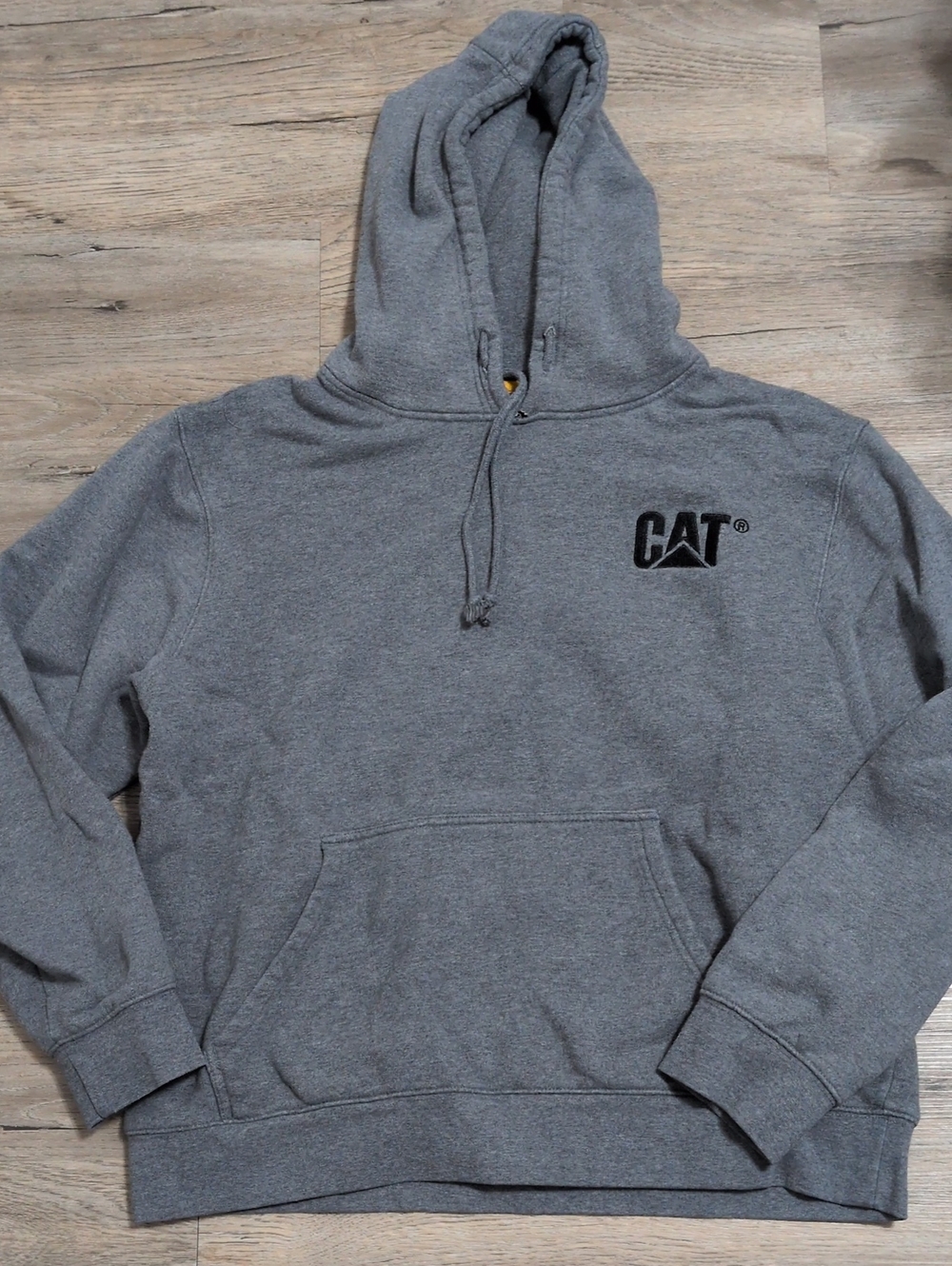 CAT Men’s Gray Hooded Work Sweatshirt